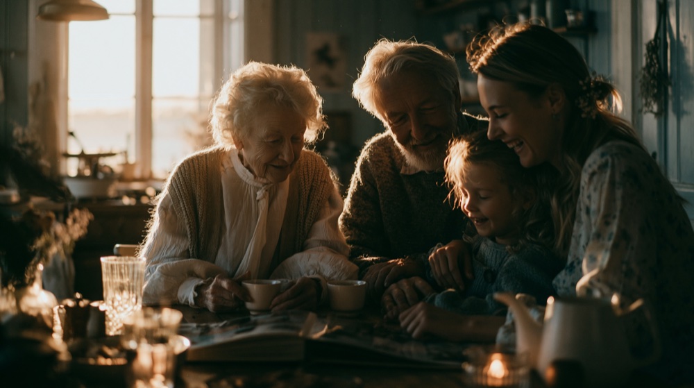 Three generations of a family together